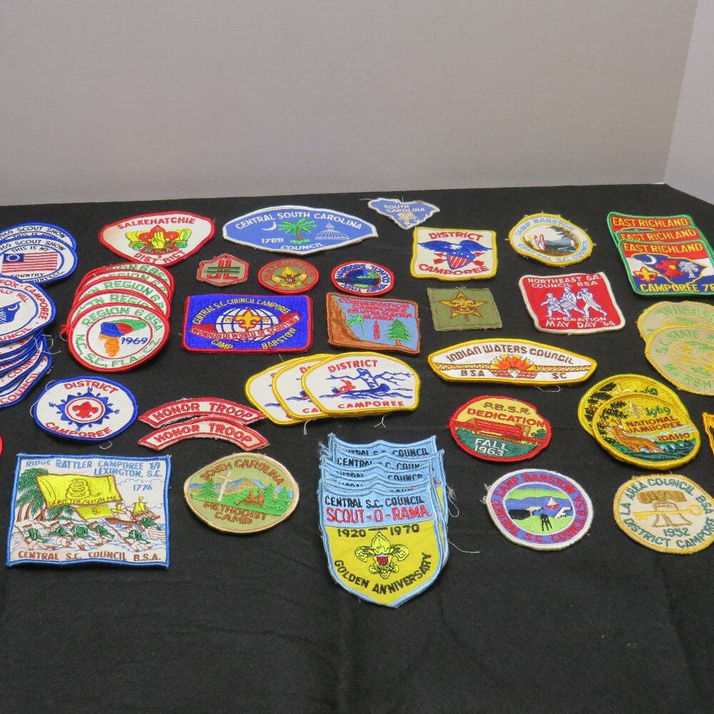 VTG Lot of #51 BSA Boy Scouts of America Patches/Bages